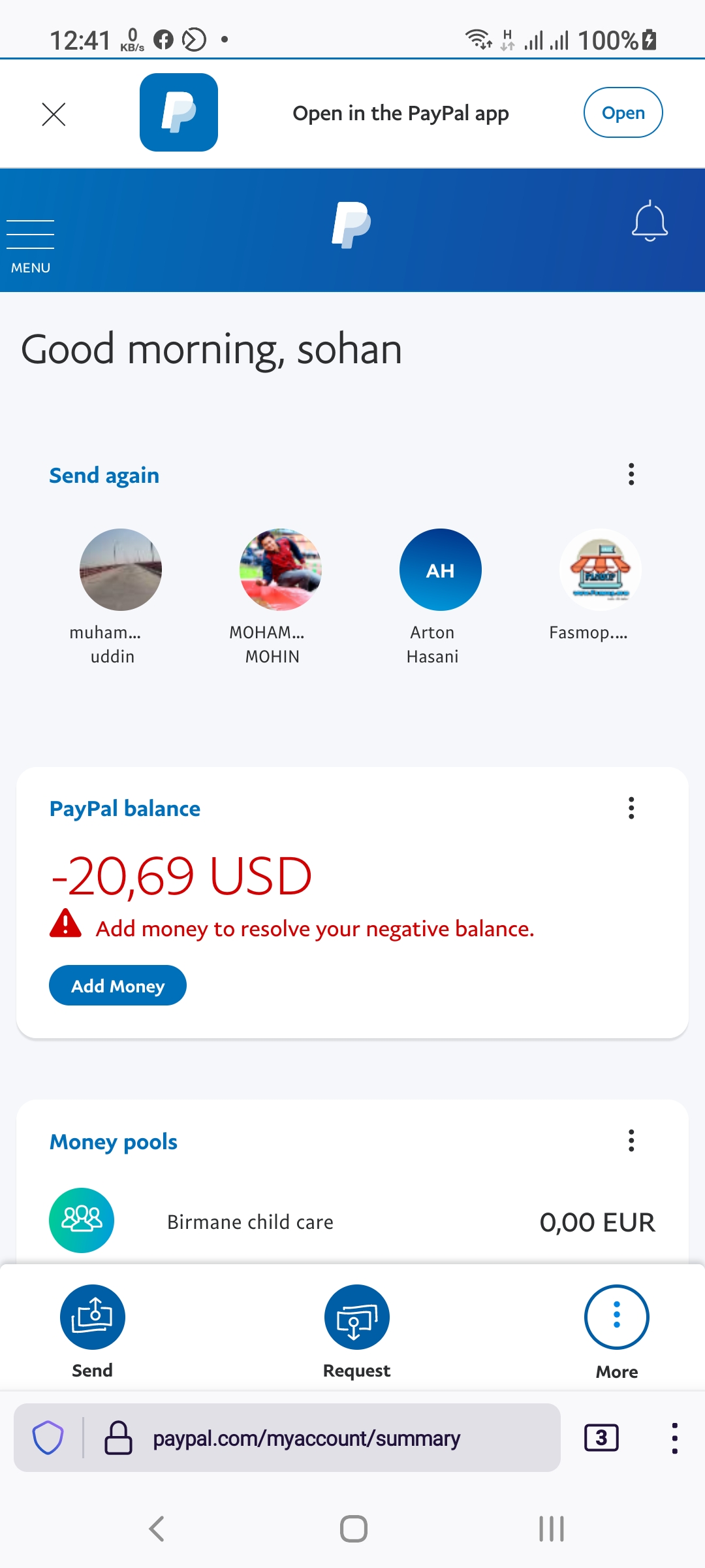 7494paypal send money 100$
