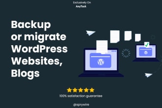 34332I will move, migration, transfer, or backup on your WordPress site