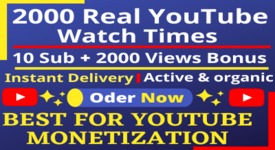 382962000 YouTube Watch Hours 20 subscribers and 2000 Views Bonus non drop lifetime guaranteed
