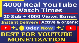 383084000 YouTube Watch Hours 40 subscribers and 4000 Views Bonus non drop lifetime guaranteed