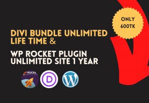 38857I will provide Divi bundle unlimited life time & wp rocket package 1year unlimited