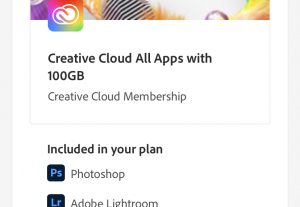 47734Adobe Creative Cloud All Apps 1 Year Genuine Subscription