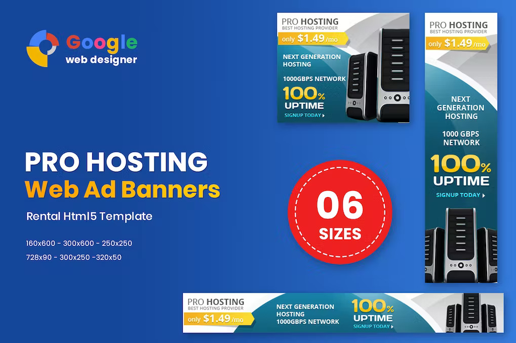 47015Pro Hosting Banners HTML5 – GWD