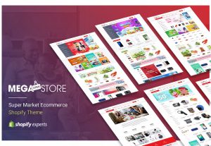53862MegaStore | Super Market eCommerce Shopify  Premium Theme with License Certificate