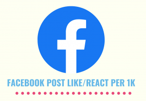60172Facebook Post Like/React Per 1k