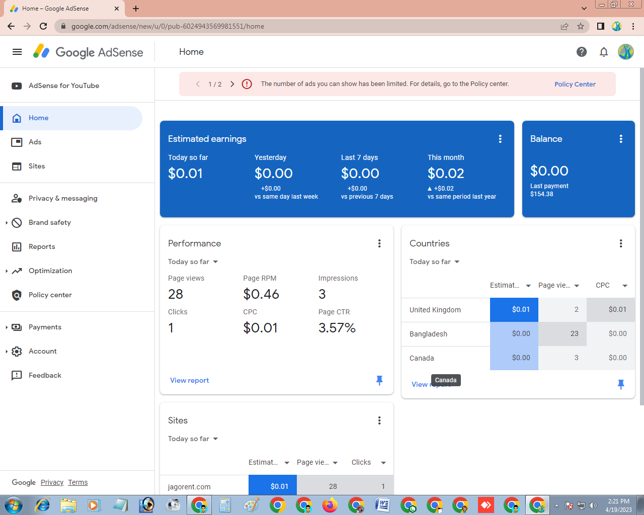 86524Google Adsense With website sell