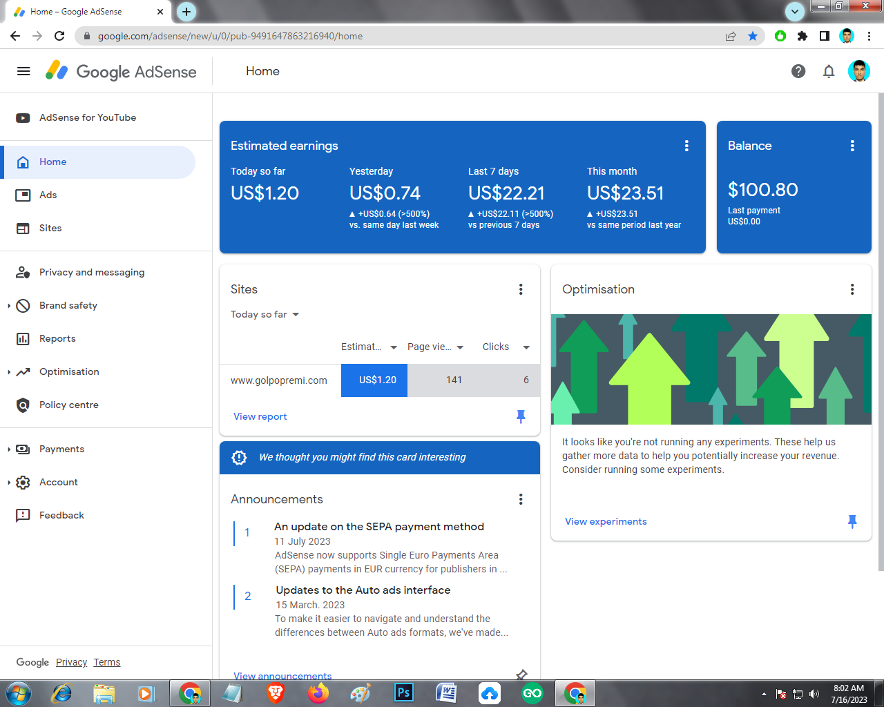 104284fast Time payment Recived adsense +  website sell