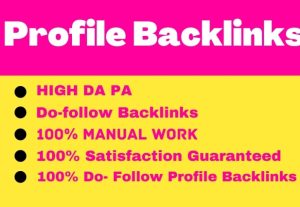 10828960 Permanent Profile Backlinks All Unique Dofollow manual help to rank Google No 1