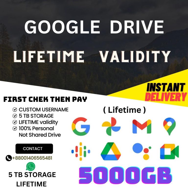124592Gooogle Drive And Photos Storage Lifetime validity.