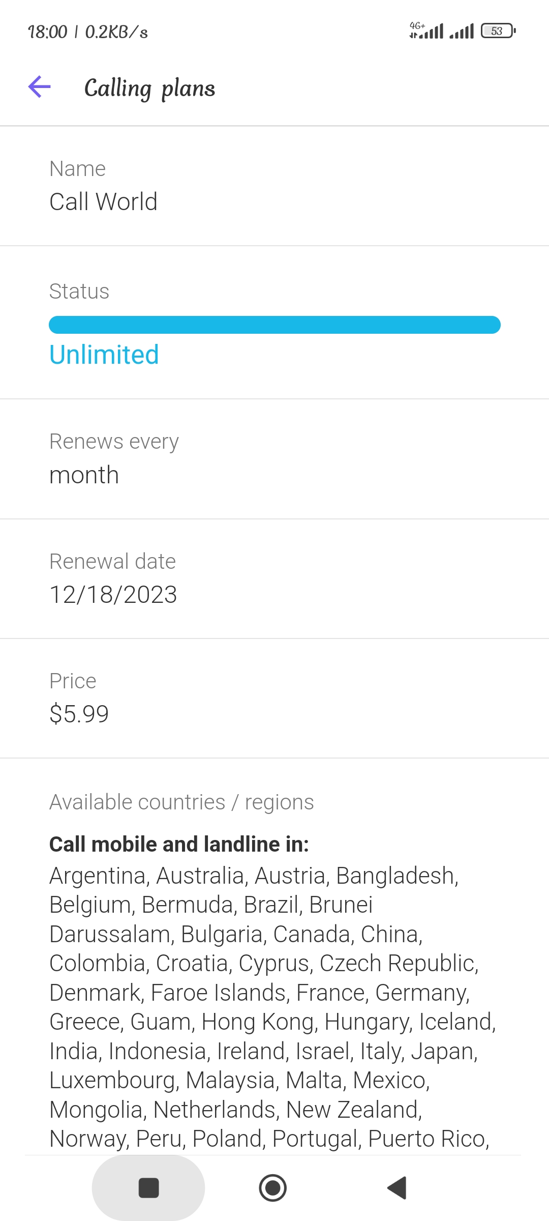 136412Viber Unlimited Minutes For 07 Days 60 Country