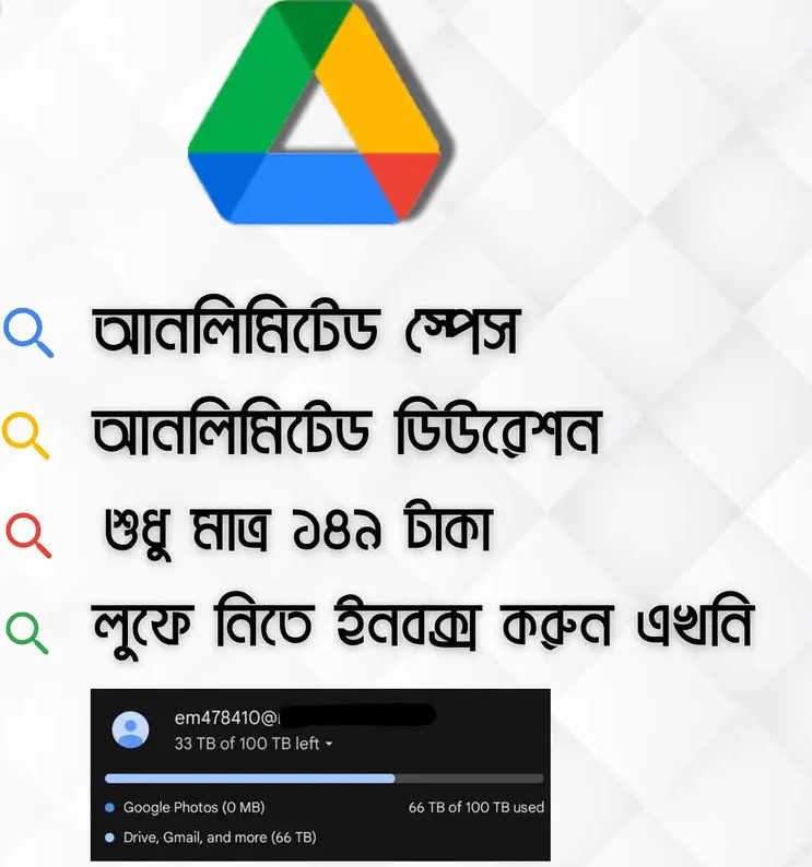 147872Get Google Drive With Unlimited Space