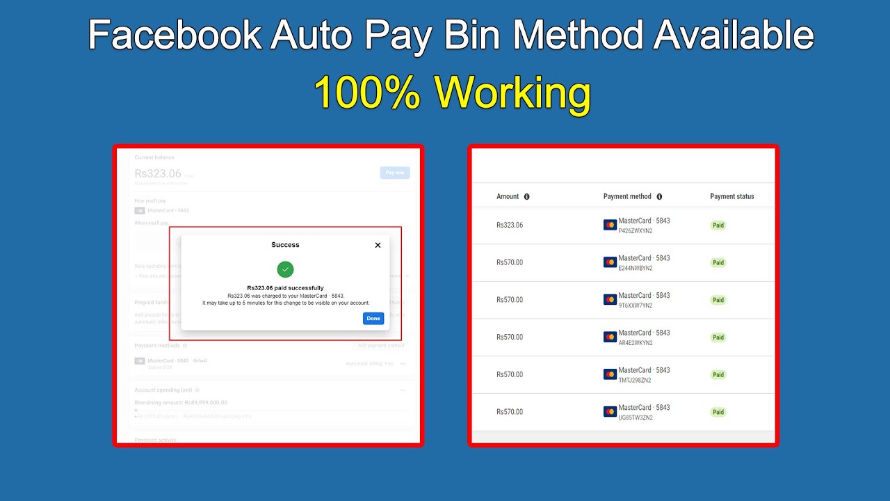 144879Facebook auto pay boost 100$