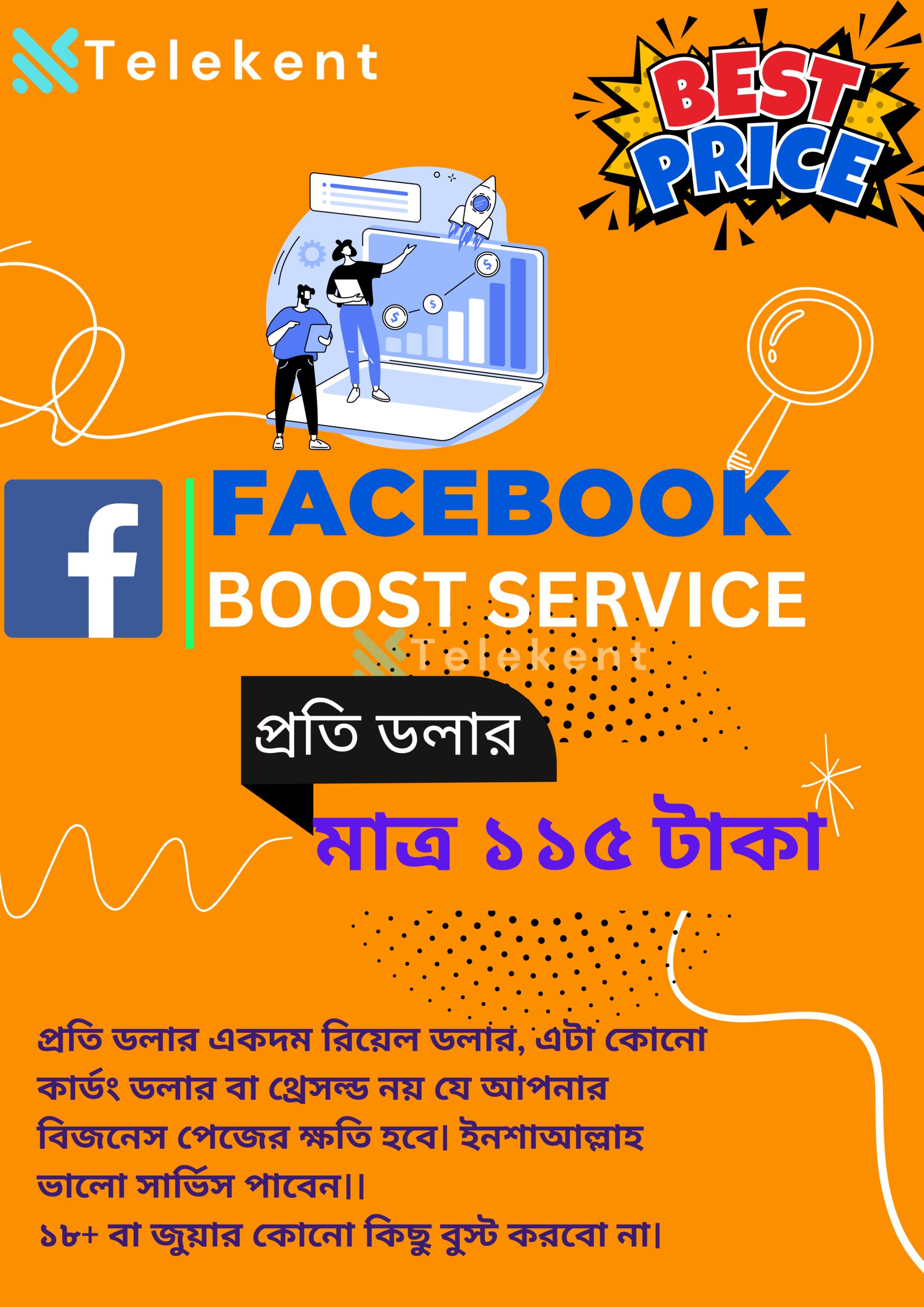 159414Facebook Boosting / Promoting Service Available 5$