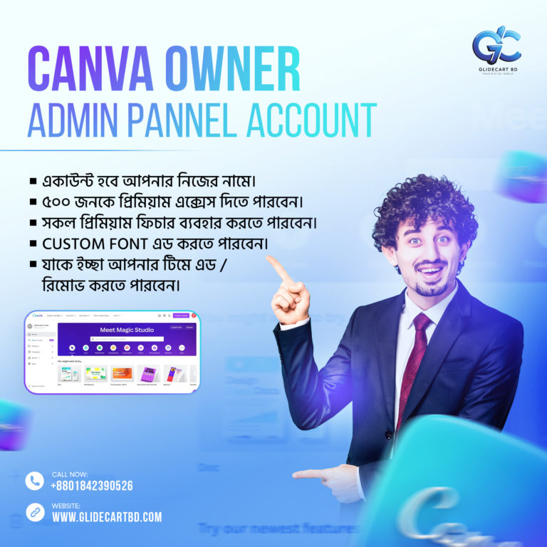 136671Canva pro owner/admin pannel account
