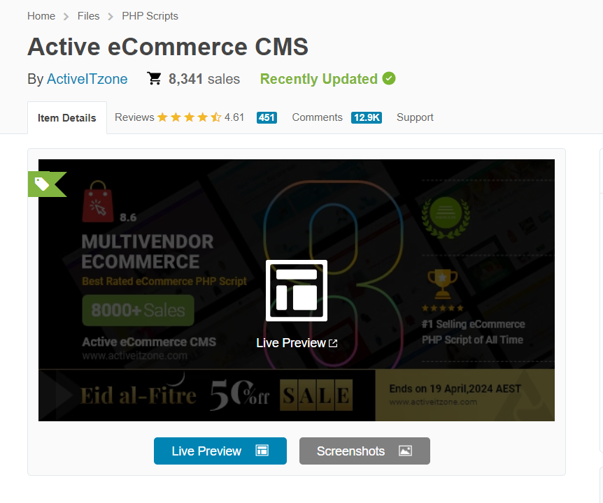 163782Active Ecommerce CMS-Codecanyon Orginal Licencey KEY With Lifetime Update