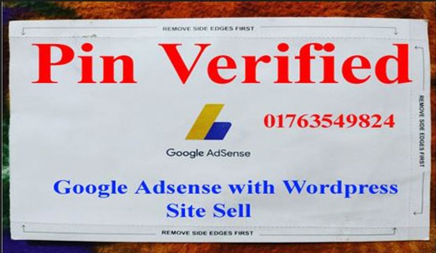 163407( Pin Verified  ) Google Adsense wordpress site sell